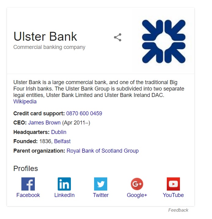 Ulster Bank Contact Number Anytime Uk And And Helpline 0800 046 6486