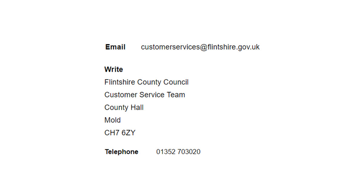 Flintshire County Council contact info