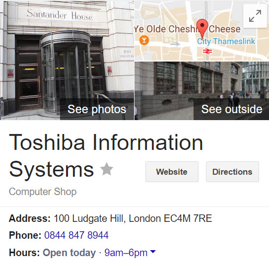 Toshiba Information Systems info