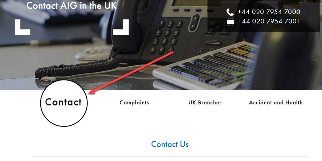 AIG Contact Us