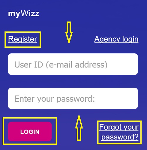 Login Or Register On Wizz Air 