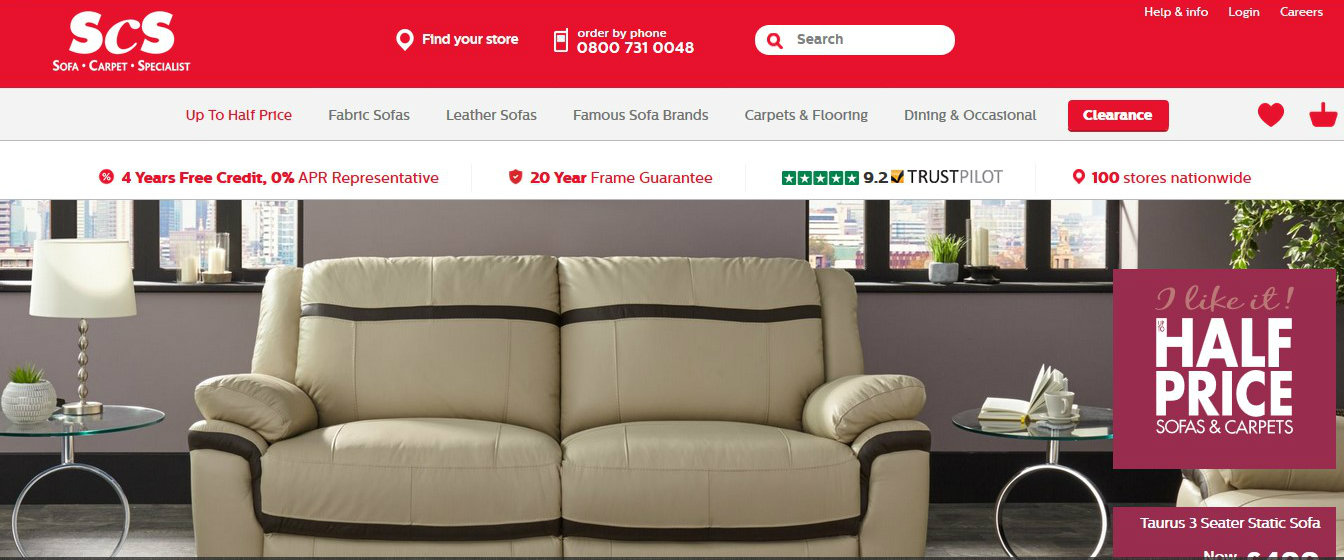 ScS Sofa Carpet Specialists Home Page UK Customer Service Contact