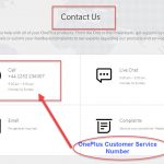 OnePlus service and support number